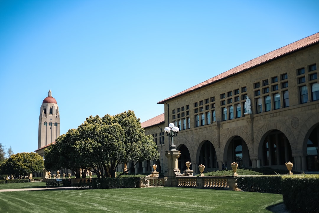 Stanford University building with clock tower, the aspirational campus experience